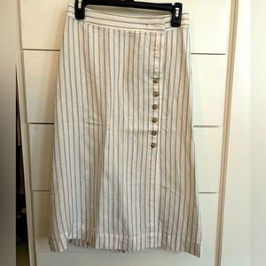 Madewell pinstriped skirt